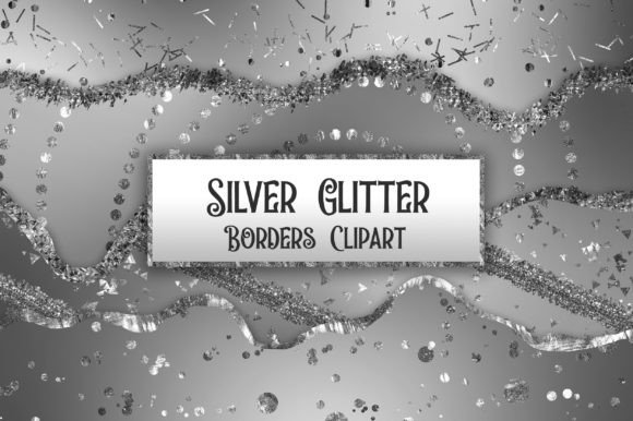 Download Silver Glitter Borders Clipart - Silver glitter Collection