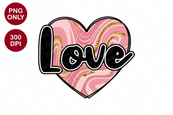 Download Love Valentine Sublimation Marble Heart - Premium Bundle