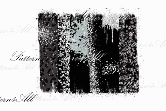 Download Black and Silver Glitter Brush Stroke - Silver glitter Collection